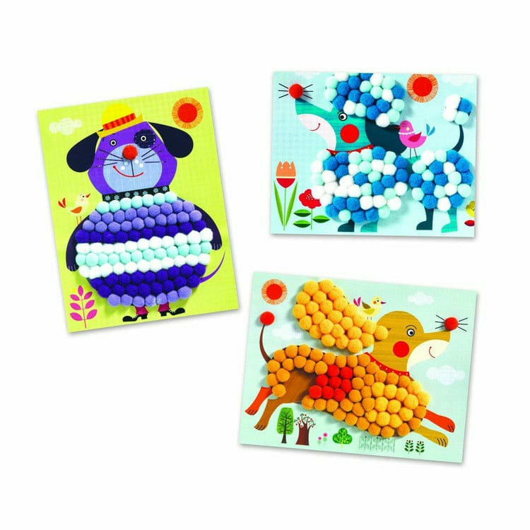 PomPom Puppies Collage Craft Kit - FAO Schwarz