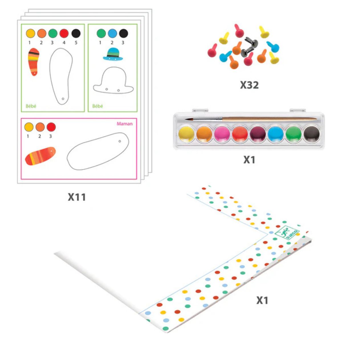 Fox Family Watercolor Set - FAO Schwarz
