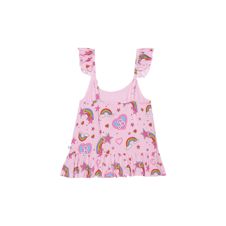 Barbie Star Power – Flutter Sleeve Ruffle Crop Top - FAO Schwarz