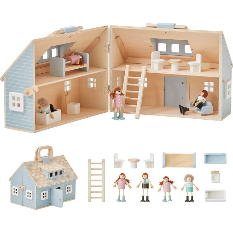 Olivia’s Little World Quaint Portable Dolls Cottage & Accessories for 3.5″ Dolls - FAO Schwarz