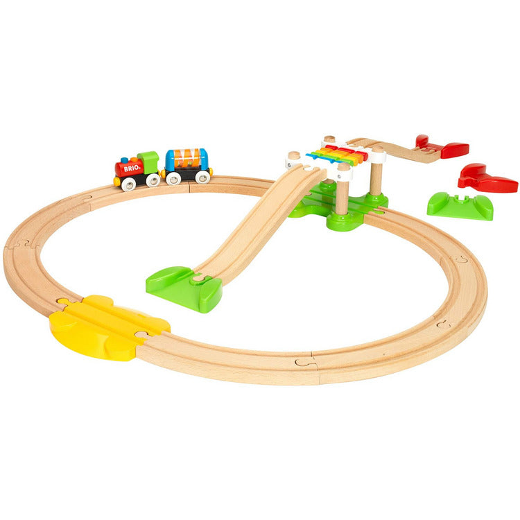 My First Railway Beginner Pack Wooden Toy Train Set - FAO Schwarz