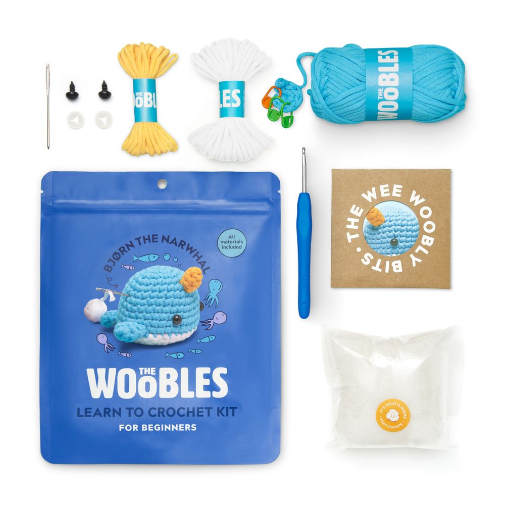 Bjørn the Narwhal Learn to Crochet Kit - FAO Schwarz