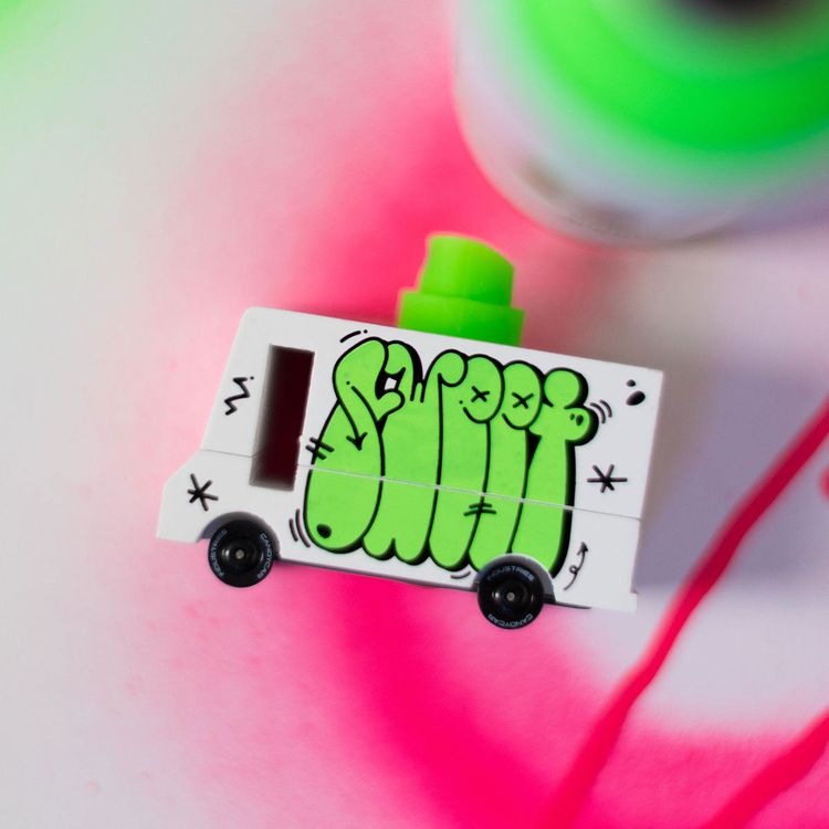 Green Graffiti Van Toy Car - FAO Schwarz
