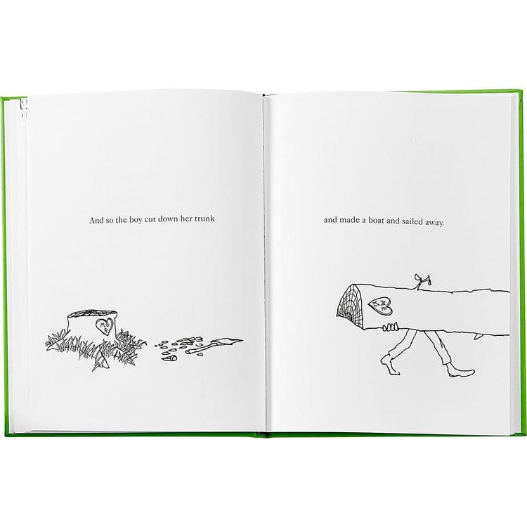 “The Giving Tree” Book in Lime Bonded Leather - FAO Schwarz