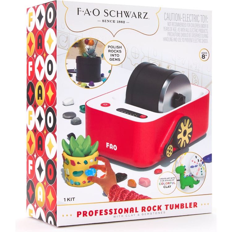 22 Piece Professional Rock Tumbler with Clay & Gemstones - FAO Schwarz