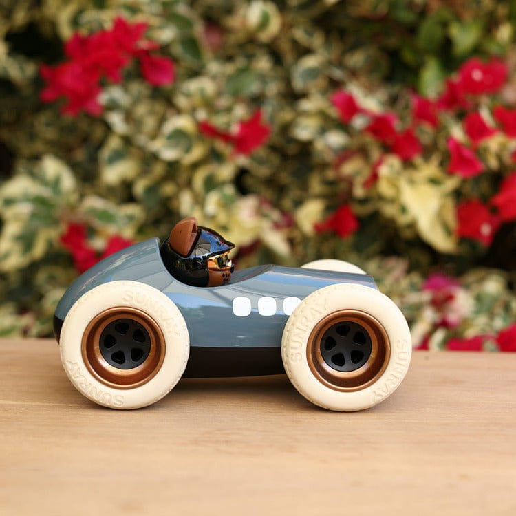 Egg Roadster Scrambler Car Toy – Grey/Blue - FAO Schwarz