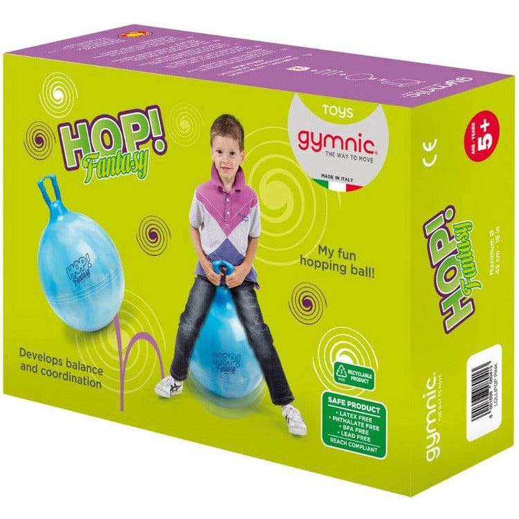 Gymnic Hop 45 – 18 inch Hop Ball Swirl Blue - FAO Schwarz