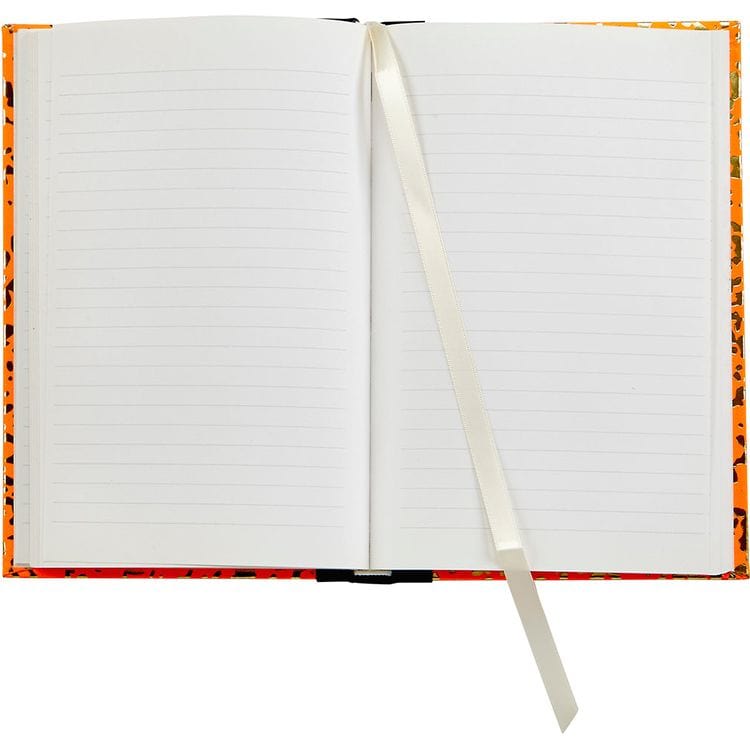 Composition Notebook in Neon Orange/Gold Leather - FAO Schwarz