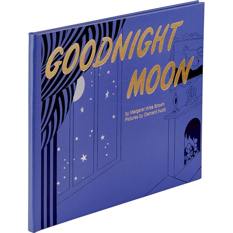 “Goodnight Moon” Book in Blue Bonded Leather - FAO Schwarz