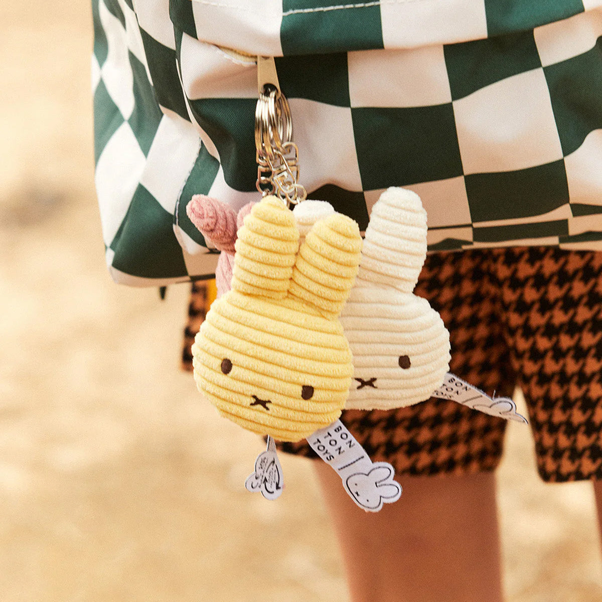 Miffy Flat ECO Corduroy Keychain Buttercream – 4″ - FAO Schwarz