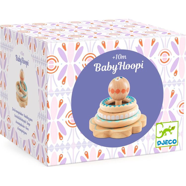 BabyHoopi Wooden Ring Stacker Toy - FAO Schwarz