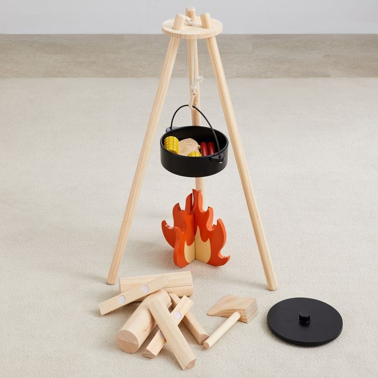 Home on the Range Pretend Play Wood Camping Set - FAO Schwarz