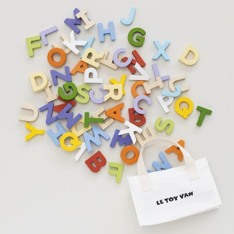 Wooden Alphabet Set & Bag – 60 Letters - FAO Schwarz