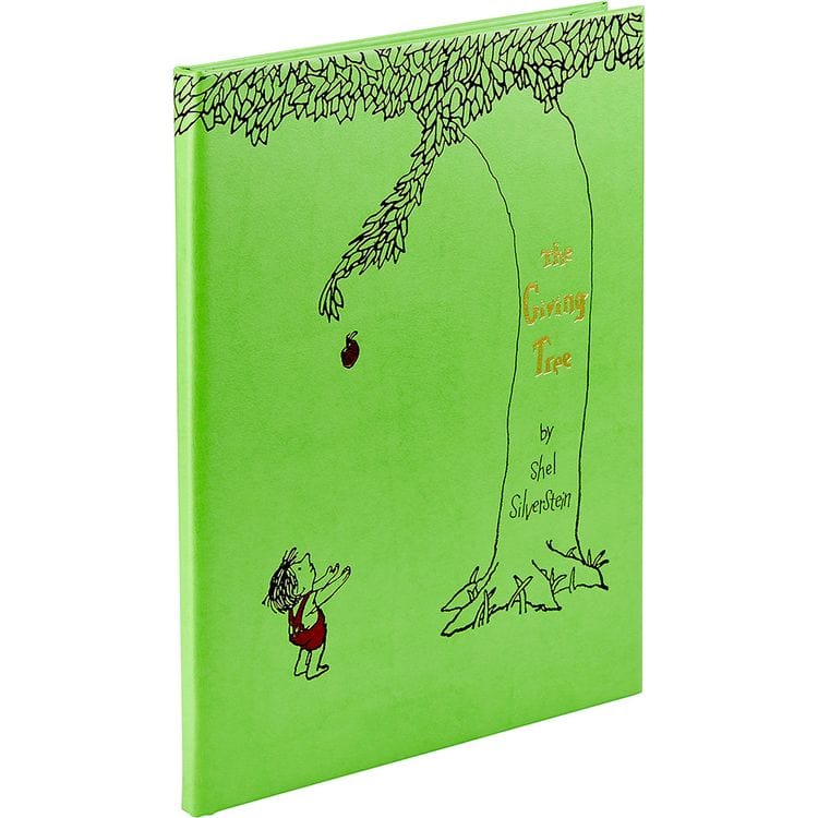 “The Giving Tree” Book in Lime Bonded Leather - FAO Schwarz