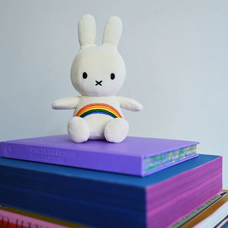 Miffy Rainbow 7″ Plush – Off White - FAO Schwarz
