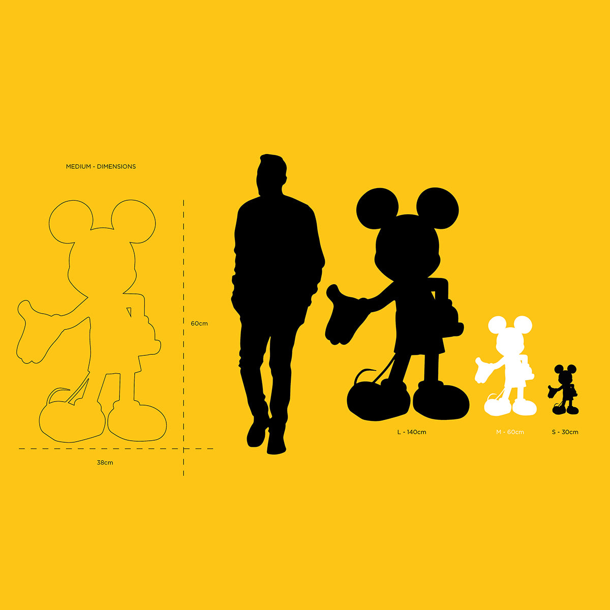 Mickey Mouse Figure White & Gold – 23.6″ - FAO Schwarz