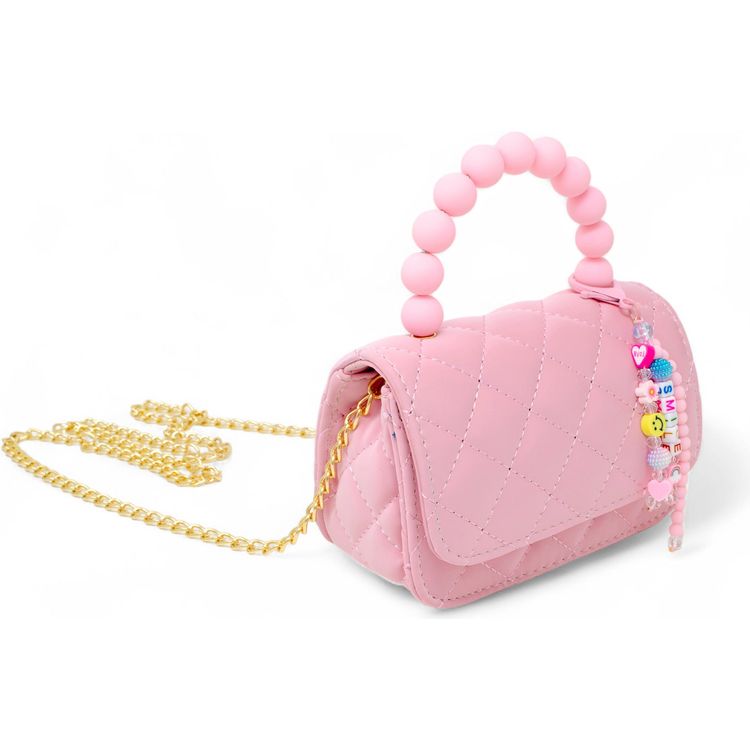 Pearl Handle Message Charm Handbag – Pink - FAO Schwarz