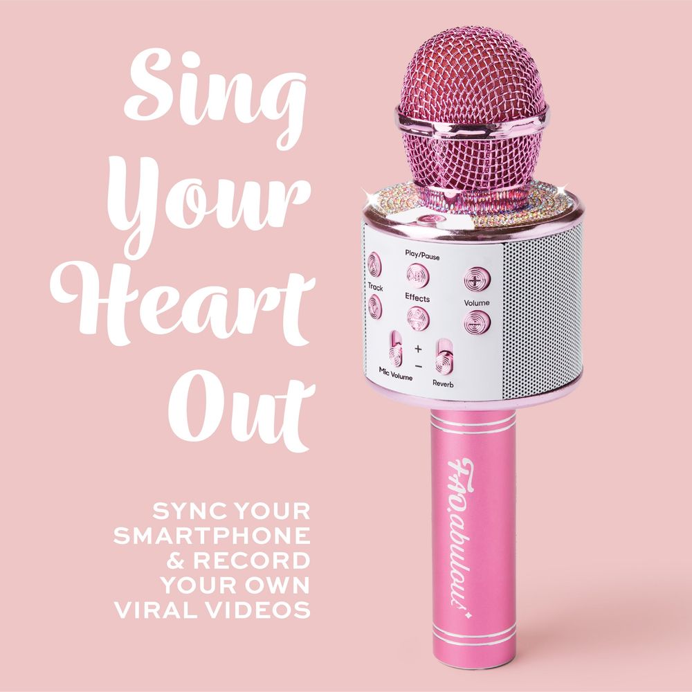 Musical Microphone Rhinestone Bluetooth Broadcaster - FAO Schwarz