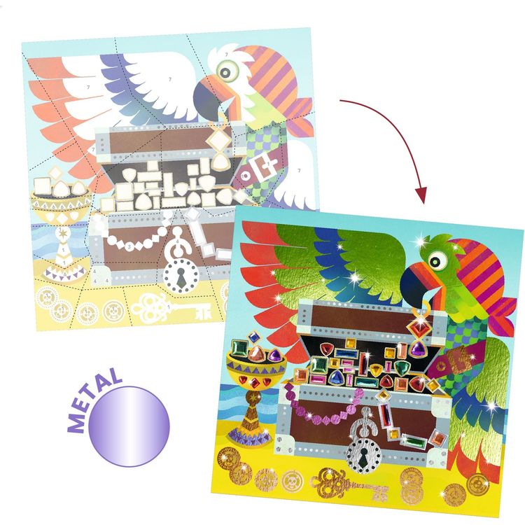 Up and at ‘Em! Foil & Jewel Mosaic Craft Kit - FAO Schwarz