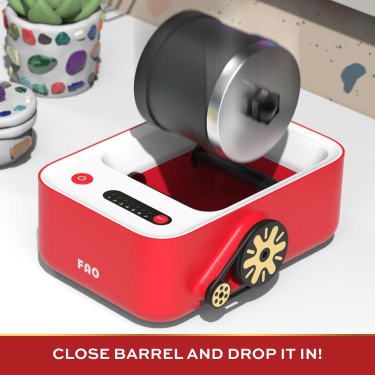 22 Piece Professional Rock Tumbler with Clay & Gemstones - FAO Schwarz