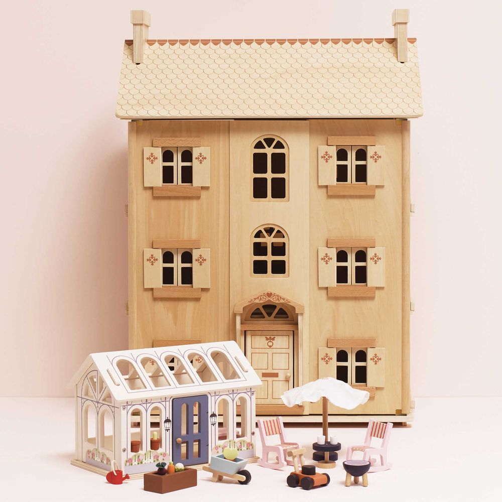 The Grand Natural Wood Doll House - FAO Schwarz