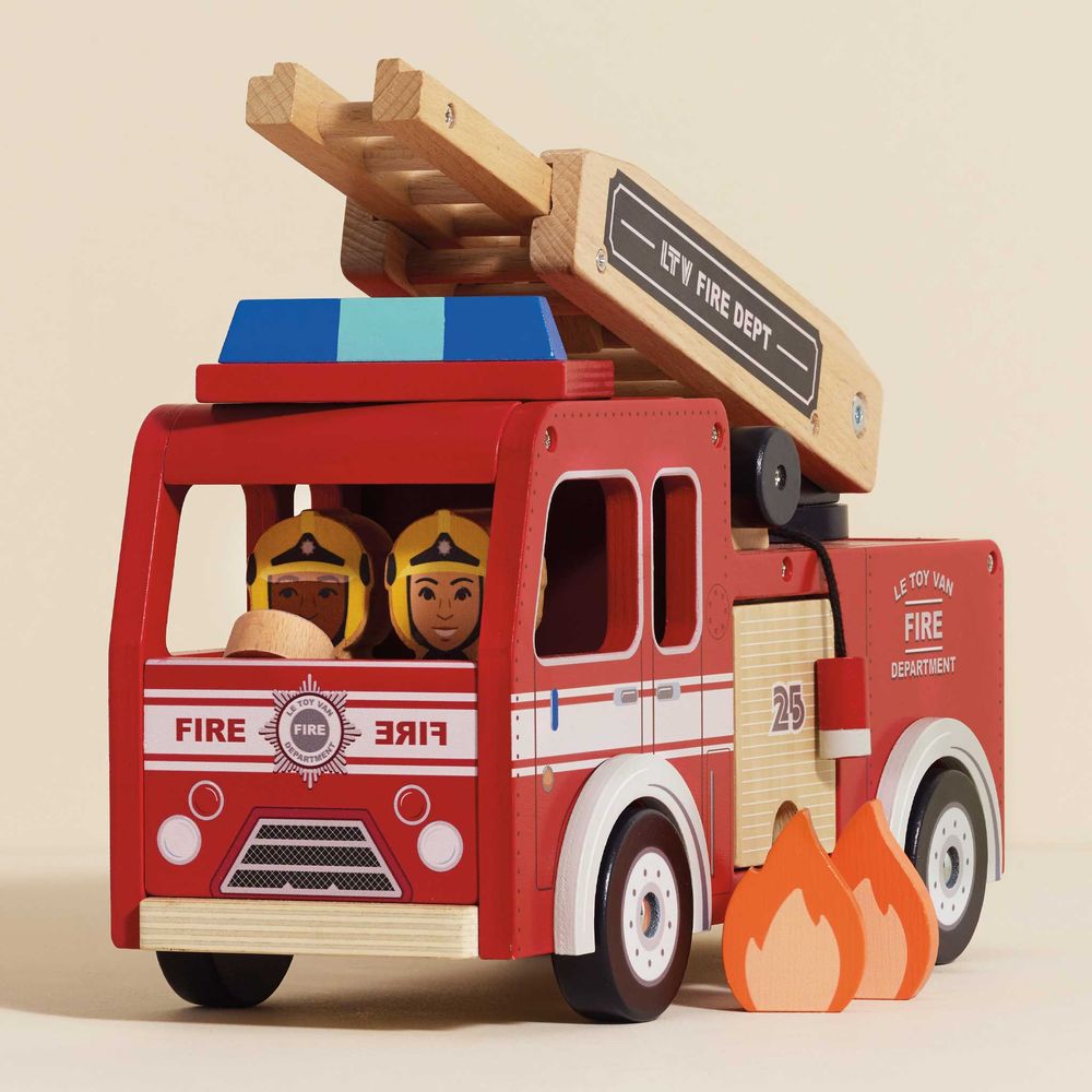 Wood Fire Engine with Firefighters - FAO Schwarz