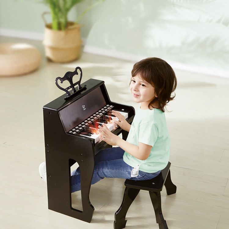 Learn with Lights Black Piano & Stool - FAO Schwarz