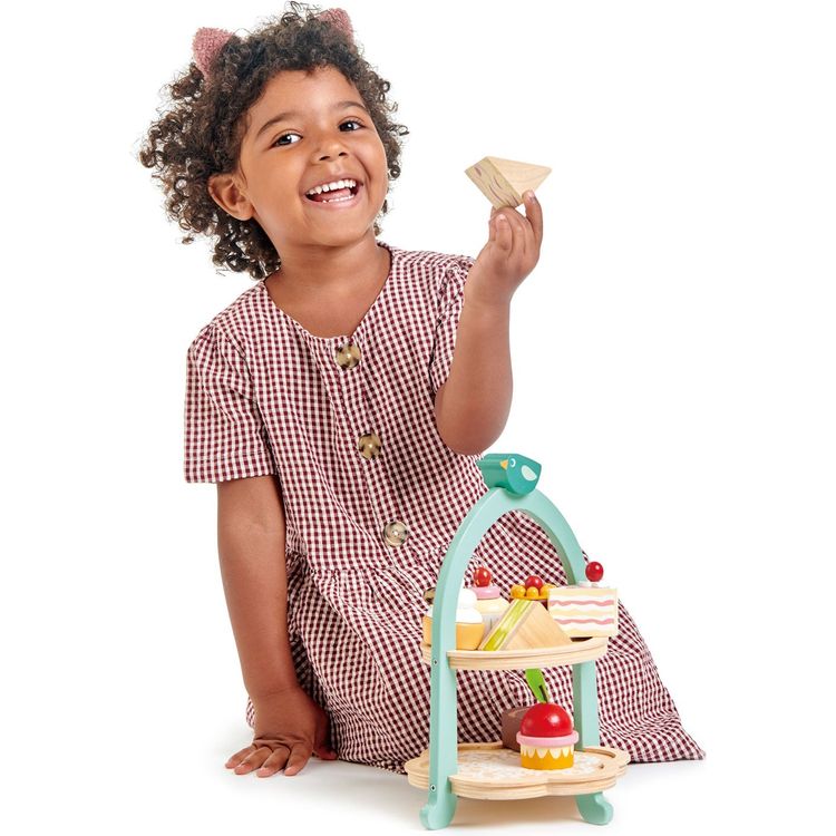 Wooden Birdie Afternoon Tea Stand - FAO Schwarz