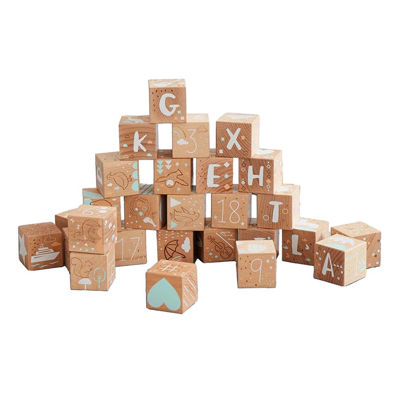 Keepsake Etched Baby Blocks - FAO Schwarz