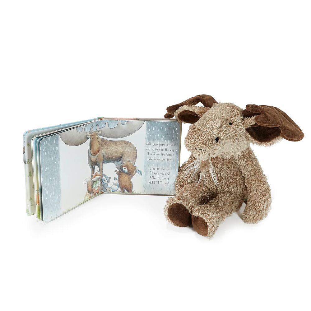 Bruce the Moose Plush & Camp Cricket Book Bundle - FAO Schwarz