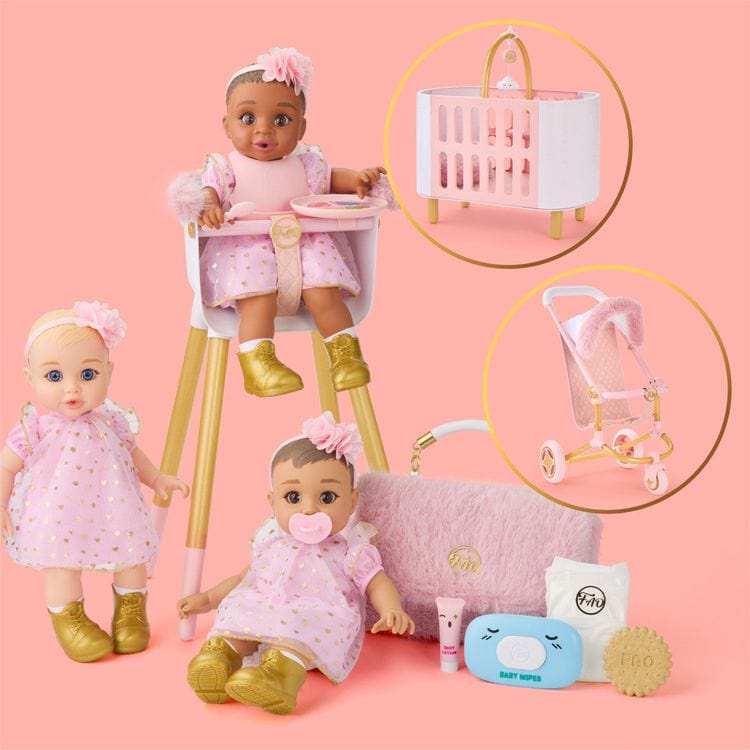 Cuddle Baby Doll 14-Inches – Dark Brown Hair - FAO Schwarz