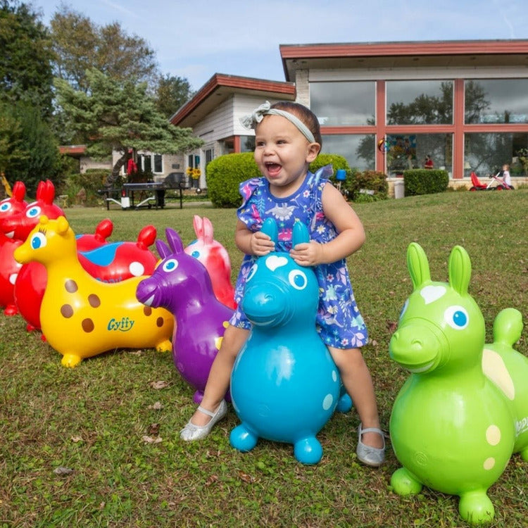 Teal Rody Horse Inflatable Bouncer Ride-on - FAO Schwarz