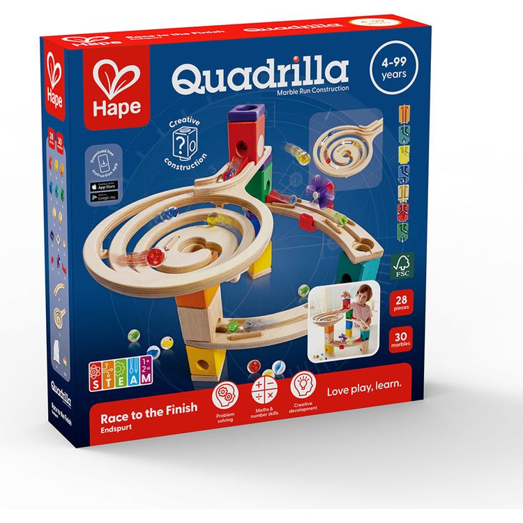 Quadrilla Race to the Finish Marble Run Blocks - FAO Schwarz