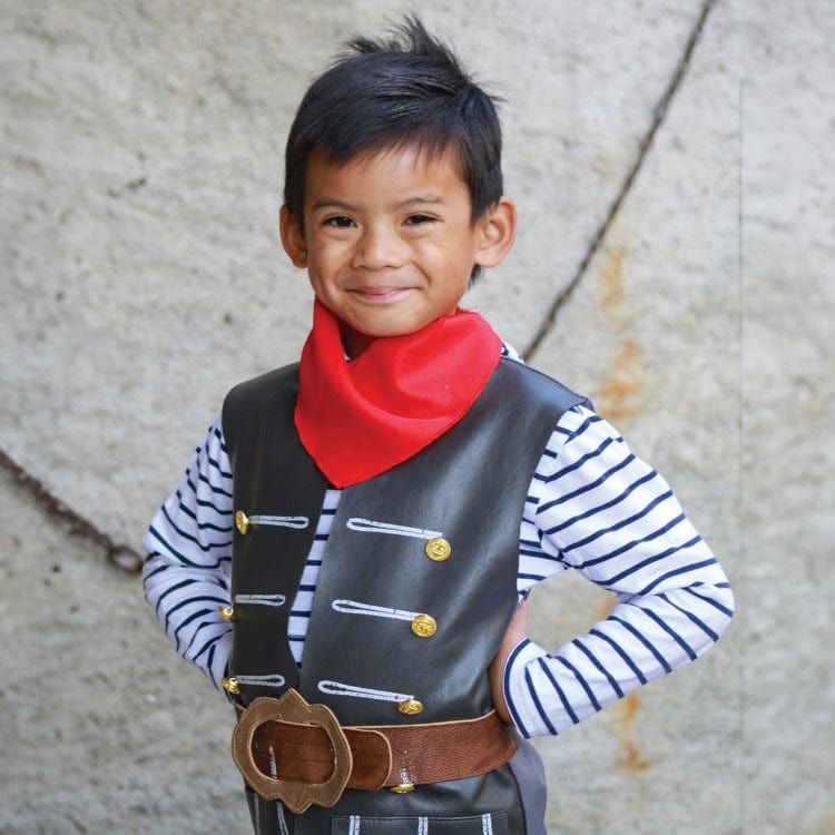 Skully Pirate Vest, Belt & Scarf- Size 3-4 Years - FAO Schwarz