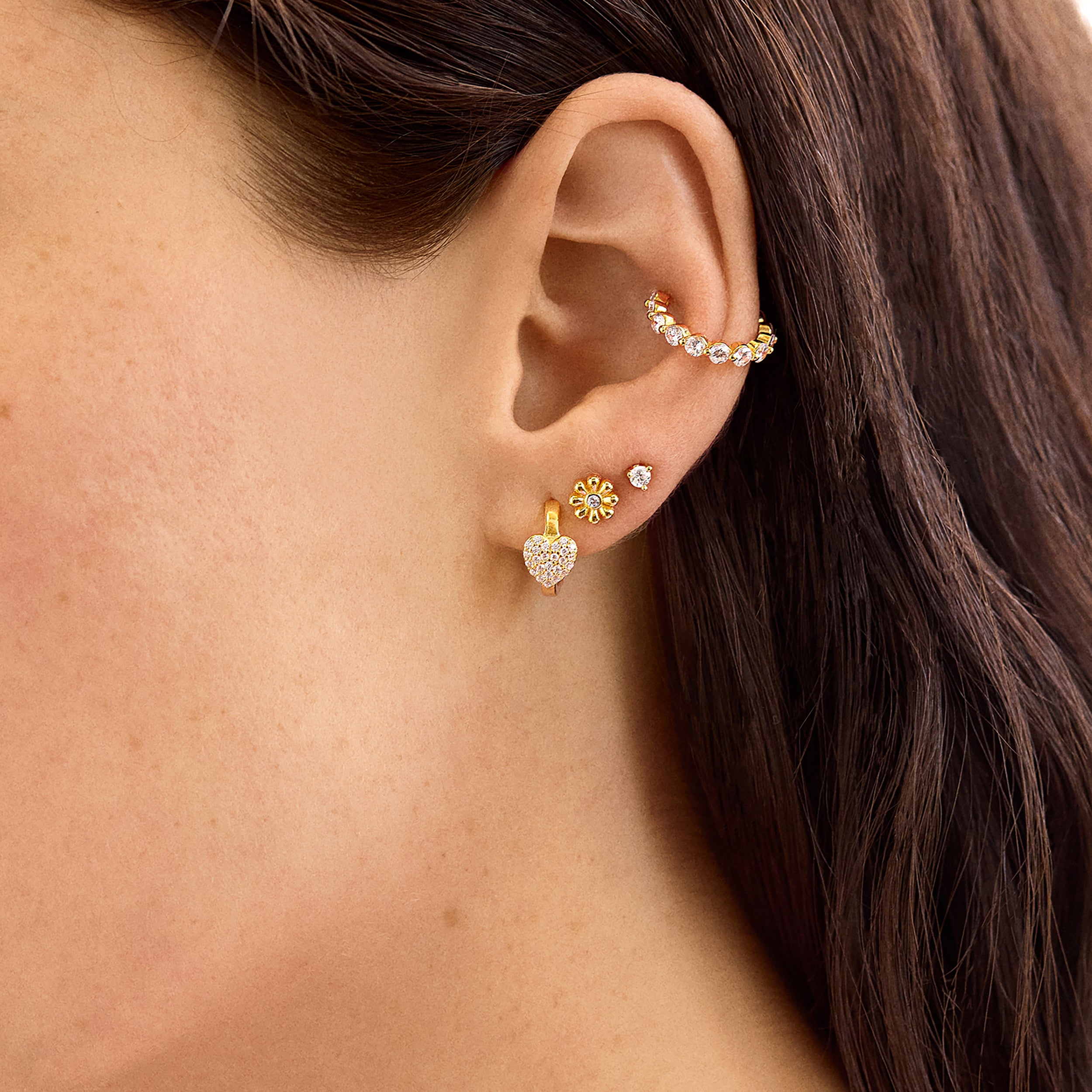 18K Gold Just For Fun Flower Earrings - FAO Schwarz