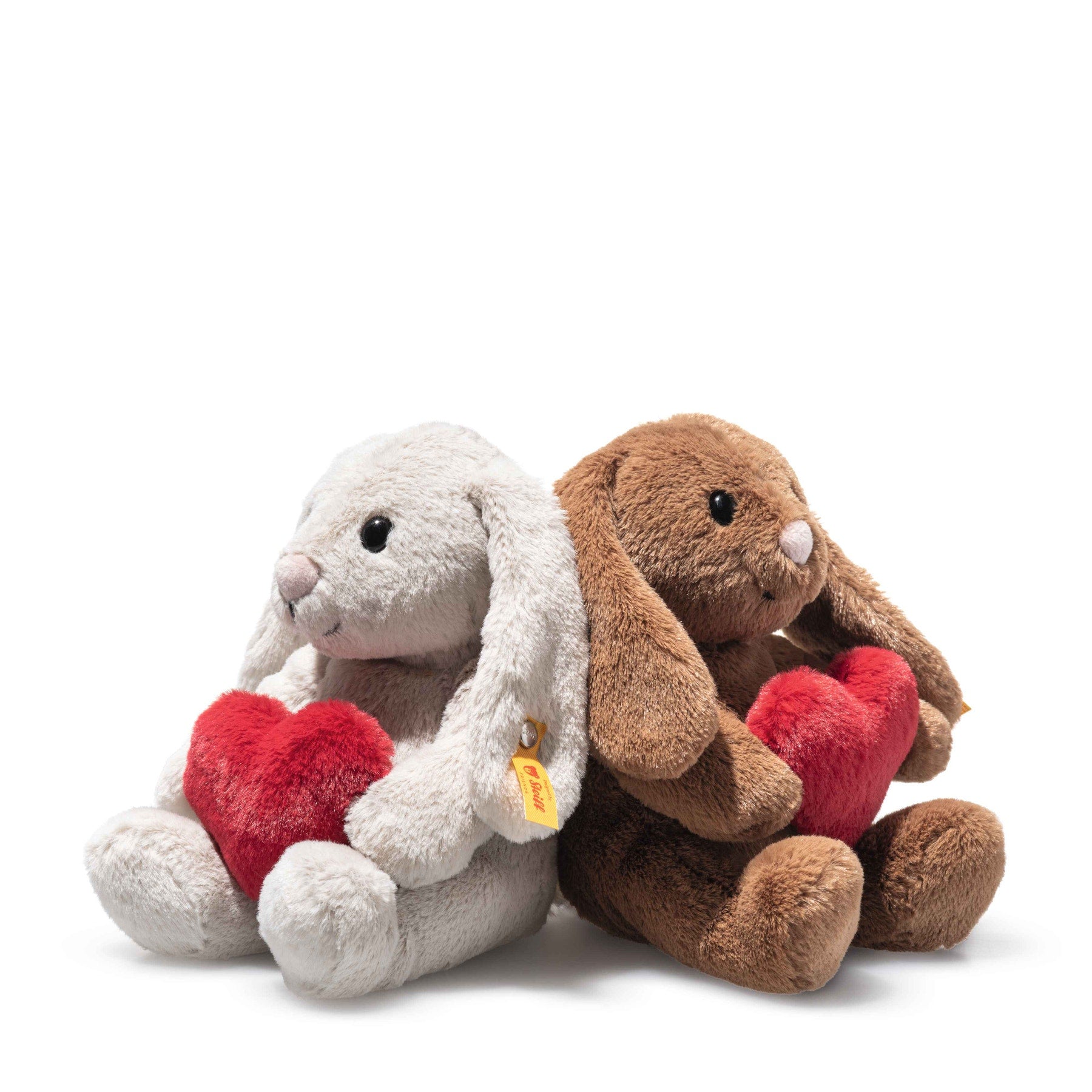 Hoppie Rabbit Grey Plush with Heart – 6″ - FAO Schwarz