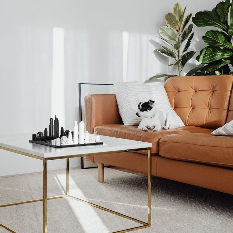 Los Angeles Edition Acrylic Chess Set with Wood Map Board - FAO Schwarz