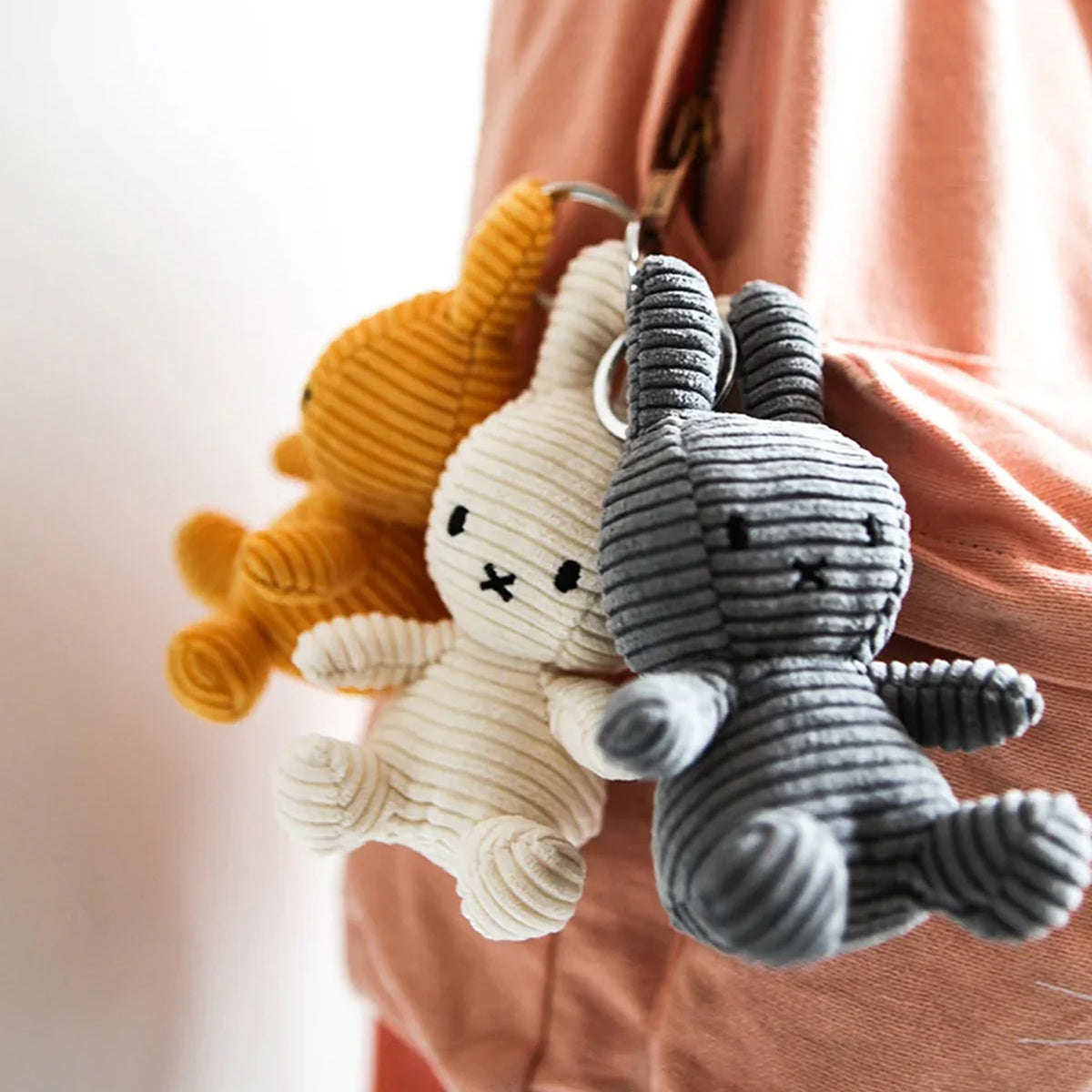 Miffy ECO Corduroy 4″ Keychain – Yellow - FAO Schwarz