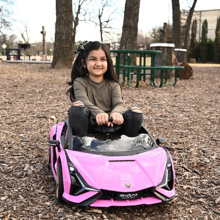 Lamborghini Sian 12V Ride On Car – Pink - FAO Schwarz