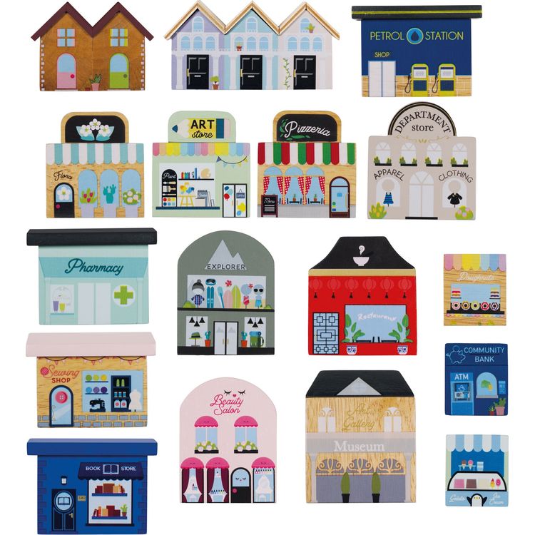 London Wood Train Set – 120 Pieces - FAO Schwarz