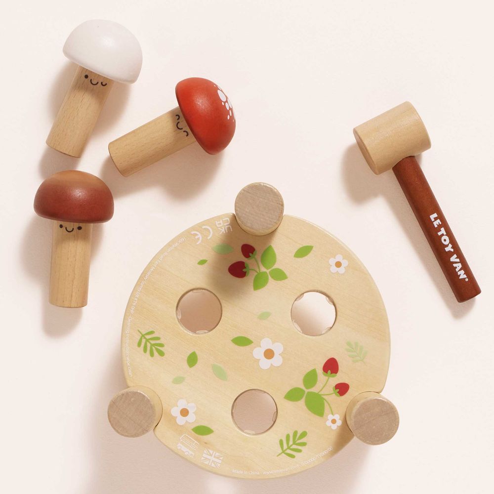 Woodland Mushroom Hammer Game – 5 Pieces - FAO Schwarz