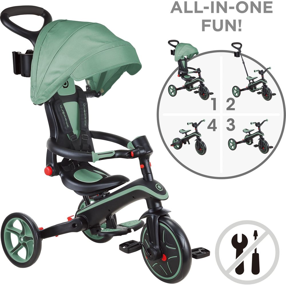 Explorer Foldable Trike 4 in 1 – Olive - FAO Schwarz