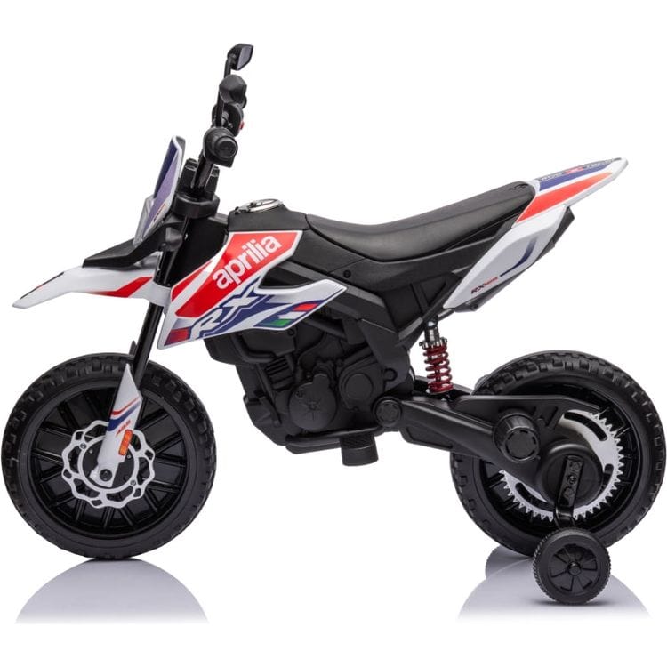 12V Aprilia Motorcycle 1 Seater Ride On for Kids – White - FAO Schwarz