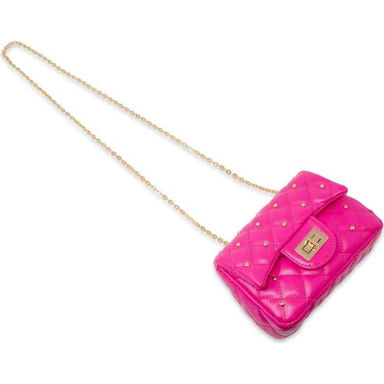 Classic Quilted Stud Mini Bag – Hot Pink - FAO Schwarz