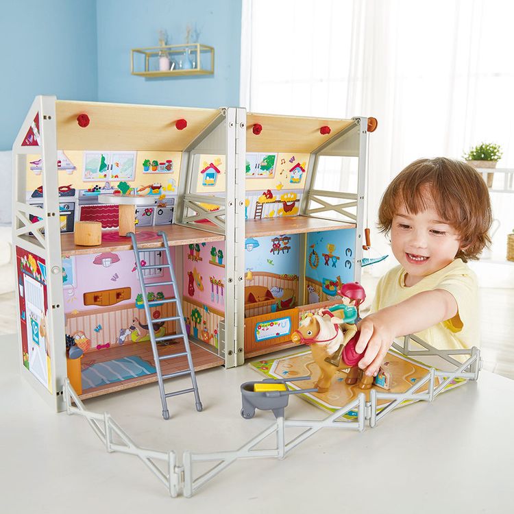 Pony Ranch Barn Stable Club Playset Doll House - FAO Schwarz