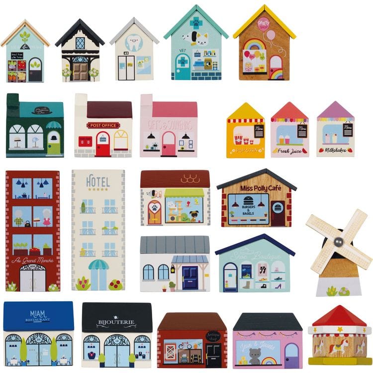 London Wood Train Set – 120 Pieces - FAO Schwarz