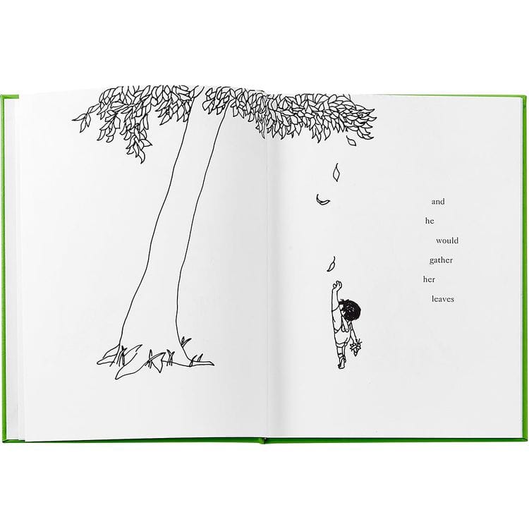 “The Giving Tree” Book in Lime Bonded Leather - FAO Schwarz