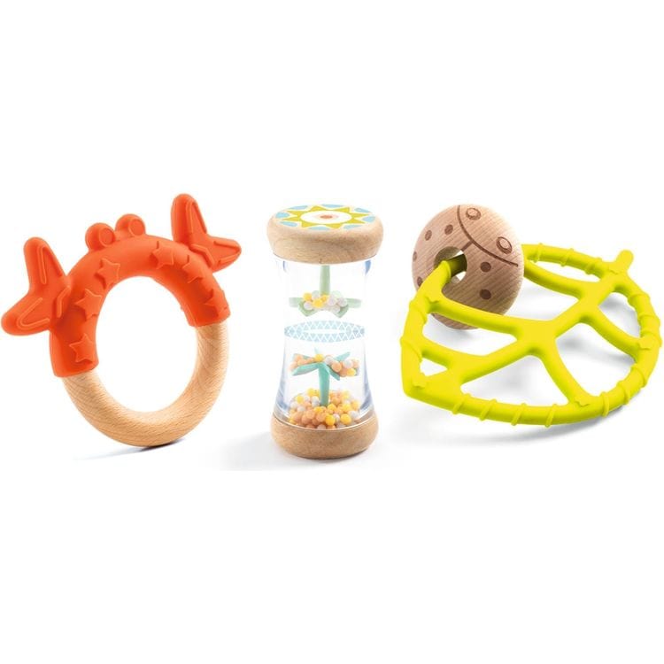 Baby White BabySet – 2 Teethers and Rattle - FAO Schwarz