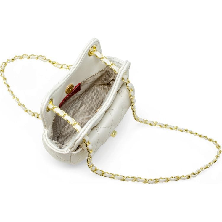 Tiny Quilted Treasure Purse – White - FAO Schwarz