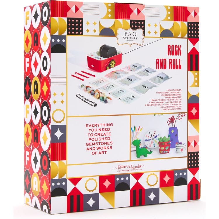 22 Piece Professional Rock Tumbler with Clay & Gemstones - FAO Schwarz